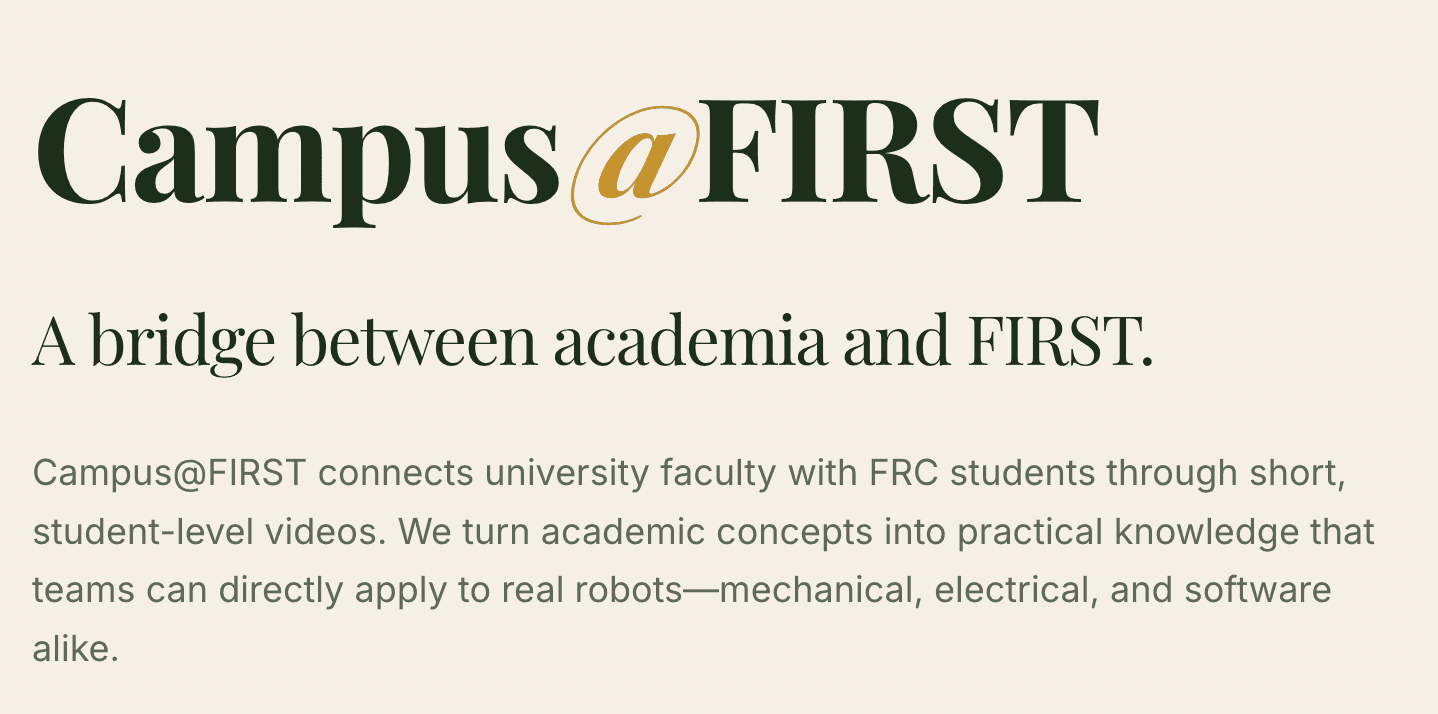 CAMPUS@FIRST